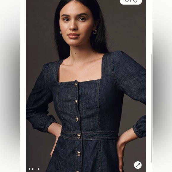 Reformation Celeste Denim Maxi Dress - Picture 3 of 7